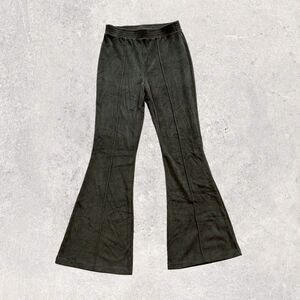 Aerie Sweatpants Groove-On Velour‎ High Waisted Flare Women's Small Green NWT